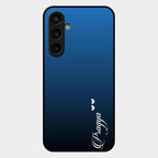 Customize Name Gradient Glass Case Cover Blue For Samsung Galaxy S23 Fe 5G