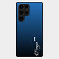 Customize Name Gradient Glass Case Cover Blue For Samsung Galaxy S26 Ultra 5G