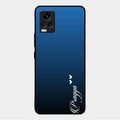 Customize Name Gradient Glass Case Cover Blue For Vivo V20 Pro 5G