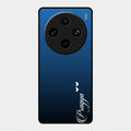 Customize Name Gradient Glass Case Cover Blue For Vivo X100 Pro 5G
