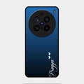 Customize Name Gradient Glass Case Cover Blue For Vivo X200 Pro 5G