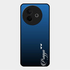 Customize Name Gradient Glass Case Cover Blue For Vivo Y39 5G