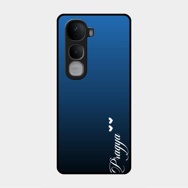 Customize Name Gradient Glass Case Cover Blue For Vivo Y400 Pro 5G