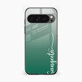 Customize Name Gradient Glass Case Cover Green For Google Pixel 10 Pro XL