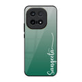 Customize Name Gradient Glass Case Cover Green For iQOO 15 5G
