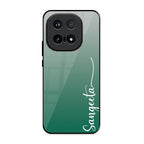 Customize Name Gradient Glass Case Cover Green For iQOO 15 5G