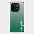 Customize Name Gradient Glass Case Cover Green For Iqoo Neo 10 5G