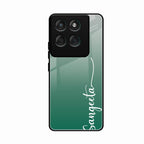 Customize Name Gradient Glass Case Cover Green For Motorola Edge 60 Pro 5G