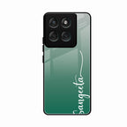Customize Name Gradient Glass Case Cover Green For Motorola Edge 60 Stylus 5G