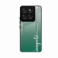 Customize Name Gradient Glass Case Cover Green For Motorola G57 Power 5G