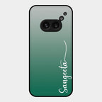 Customize Name Gradient Glass Case Cover Green For Nothing Phone 2A 5G