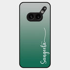 Customize Name Gradient Glass Case Cover Green For Nothing Phone 2A Plus