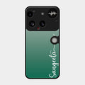 Customize Name Gradient Glass Case Cover Green For Nothing Phone 3 5G
