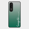 Customize Name Gradient Glass Case Cover Green For Oneplus Nord Ce 4 5G