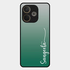 Customize Name Gradient Glass Case Cover Green For Oppo A5 Pro 5G