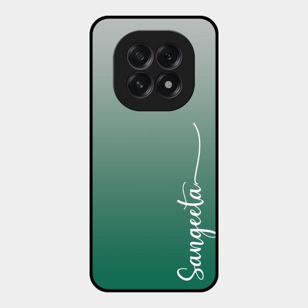 Customize Name Gradient Glass Case Cover Green For Oppo F29 5G