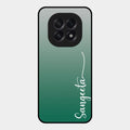 Customize Name Gradient Glass Case Cover Green For Oppo F29 5G
