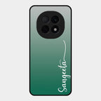 Customize Name Gradient Glass Case Cover Green For Oppo F29 Pro 5G