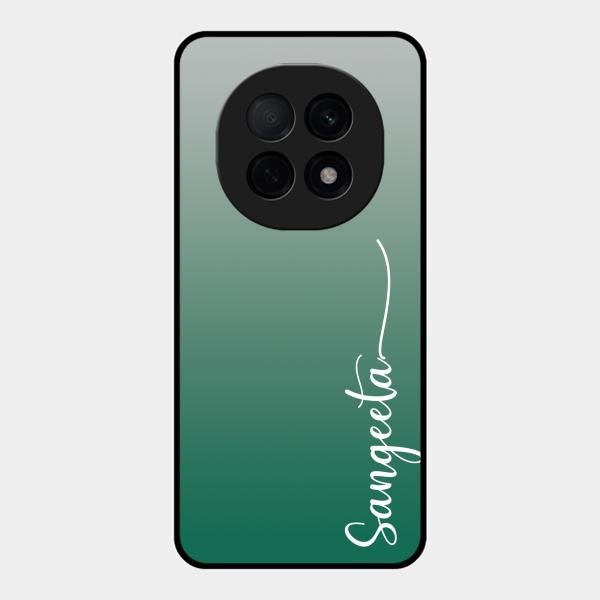 Customize Name Gradient Glass Case Cover Green For Oppo F29 Pro 5G