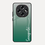 Customize Name Gradient Glass Case Cover Green For Oppo F31 Pro 5G