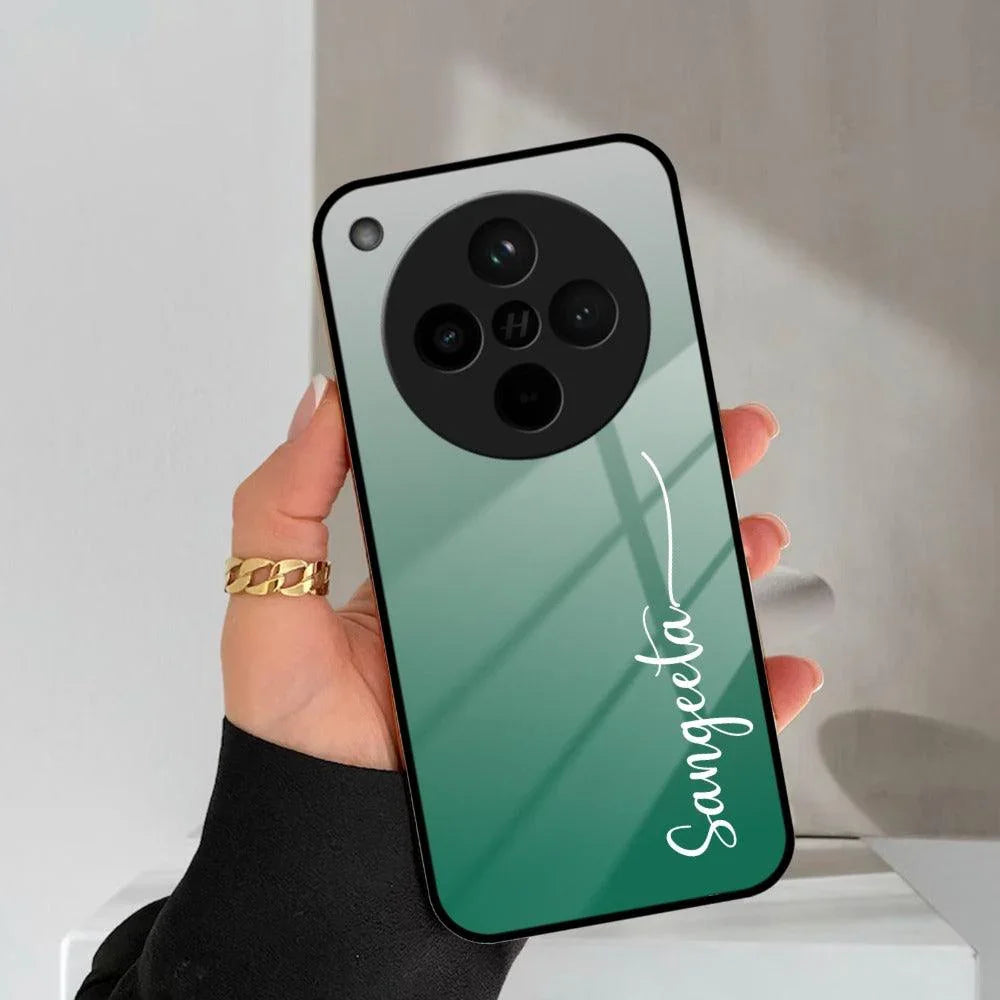 Customize Name Gradient Glass Case Cover Green For Oppo - ShopOnCliQ