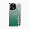 Customize Name Gradient Glass Case Cover Green For Oppo Find X9 5G
