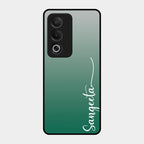 Customize Name Gradient Glass Case Cover Green For Oppo K12X 5G