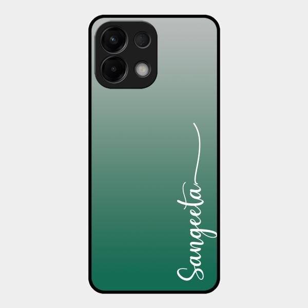 Customize Name Gradient Glass Case Cover Green For Oppo K13 5G