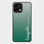 Customize Name Gradient Glass Case Cover Green For Oppo K13 5G