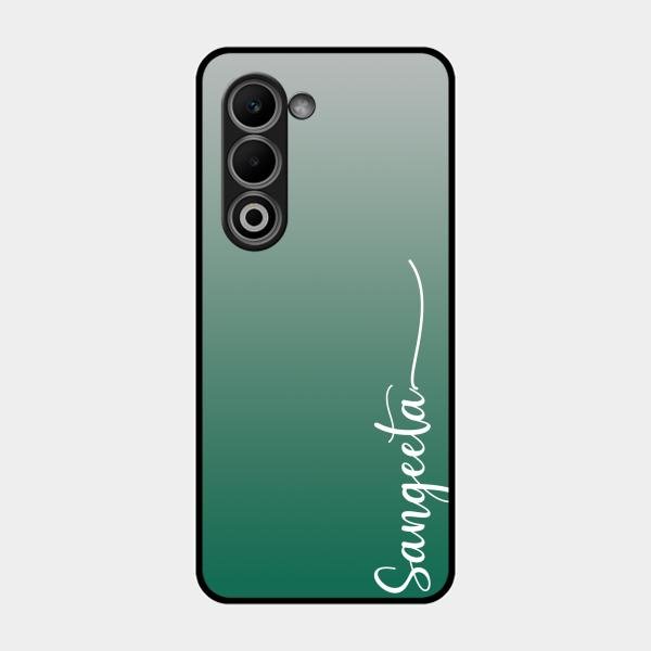 Customize Name Gradient Glass Case Cover Green For Oppo K13X 5G