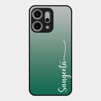Customize Name Gradient Glass Case Cover Green For Oppo Reno 14 Pro 5G