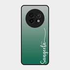 Customize Name Gradient Glass Case Cover Green For Realme 13 Plus 5G