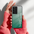 Customize Name Gradient Glass Case Cover Green For Realme/Narzo - ShopOnCliQ