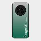 Customize Name Gradient Glass Case Cover Green For Realme Narzo 70 5G