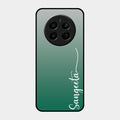 Customize Name Gradient Glass Case Cover Green For Realme Narzo 70 Pro 5G