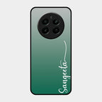 Customize Name Gradient Glass Case Cover Green For Realme Narzo 70 Pro 5G