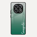 Customize Name Gradient Glass Case Cover Green For Redmi Note 15 5G