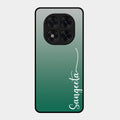 Customize Name Gradient Glass Case Cover Green For Redmi Note 15 Pro 5G