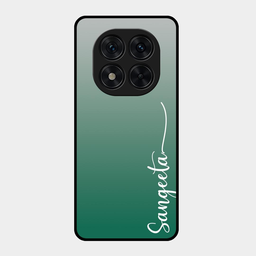 Customize Name Gradient Glass Case Cover Green For Redmi Note 15 Pro 5G