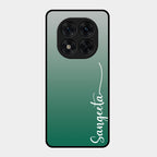Customize Name Gradient Glass Case Cover Green For Redmi Note 15 Pro Plus 5G
