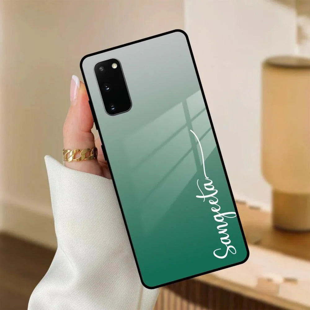 Customize Name Gradient Glass Case Cover Green For Samsung - ShopOnCliQ