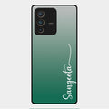 Customize Name Gradient Glass Case Cover Green For Vivo V23 Pro 5G