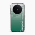 Customize Name Gradient Glass Case Cover Green For Vivo X300 5G