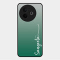 Customize Name Gradient Glass Case Cover Green For Vivo Y39 5G