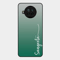 Customize Name Gradient Glass Case Cover Green For Xiaomi Mi 10I 5G