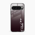 Customize Name Gradient Glass Case Cover Grey For Google Pixel 10 Pro XL