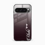 Customize Name Gradient Glass Case Cover Grey For Google Pixel 10 Pro