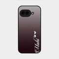 Customize Name Gradient Glass Case Cover Grey For Google Pixel 9A 5G