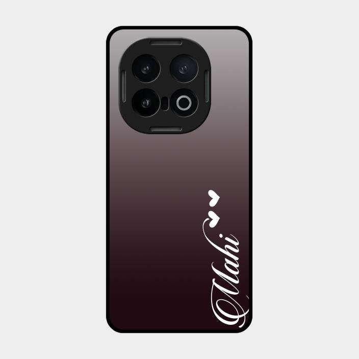 Customize Name Gradient Glass Case Cover Grey For Iqoo 13 5G