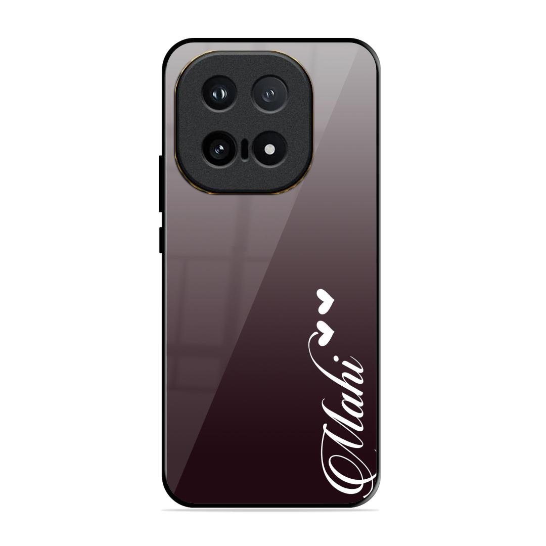 Customize Name Gradient Glass Case Cover Grey For iQOO 15 5G